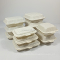 Factory Wholesale Eco-friendly Compostable Disposable Cornstarch Container Takeaway Food Box